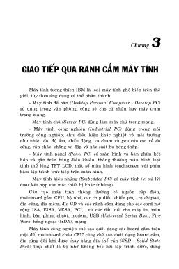 Giáo trình Đo lường và điều khiển bằng máy tính - Chương 3: Giao tiếp qua rãnh cắm máy tính