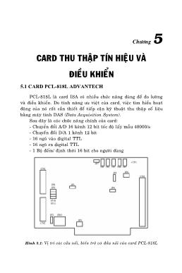 Giáo trình Đo lường và điều khiển bằng máy tính - Chương 5: Card thu nhập tín hiệu và điều khiển