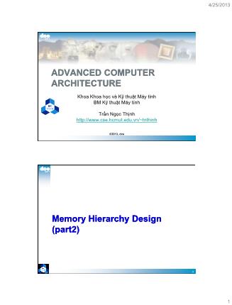 Advanced Computer Architecture - Memory Hierarchy Design (part 2) - Tran Ngoc Thinh