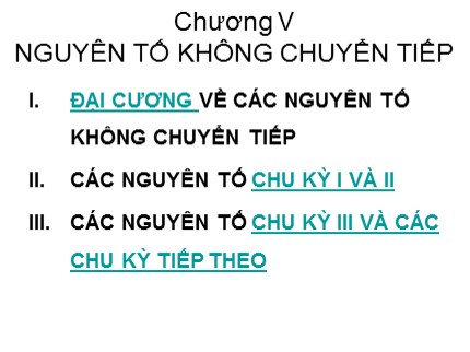 Bài giảng Hóa vô cơ - Chương 5: Nguyên tố không chuyển tiếp - Trần Minh Hương