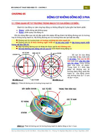 Bài giảng Kỹ thuật điện điện tử - Chương 05: Động cơ không đồng bộ 3 pha