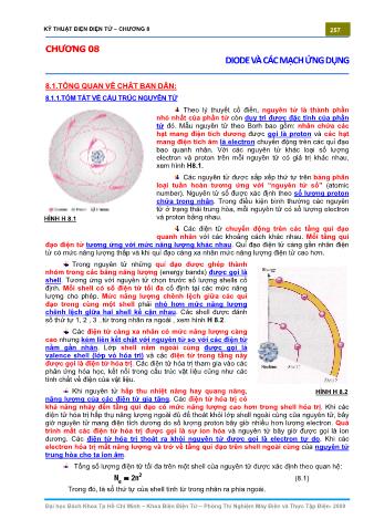 Bài giảng Kỹ thuật điện điện tử - Chương 08: Diode và các mạch ứng dụng
