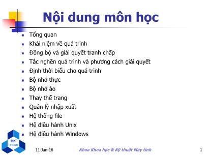 Bài giảng Kỹ thuật Máy tính - Chương 2: Giới thiệu tổng quan - Nguyễn Thanh Sơn