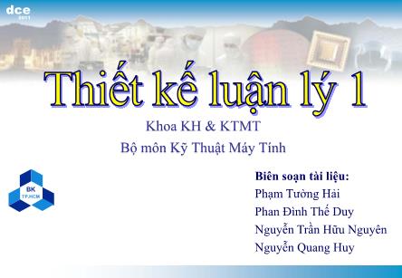 Bài giảng Thiết kế luận lý - Chương 6: Bộ đếm và thanh ghi