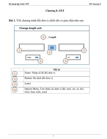 Bài tập Kỹ thuật lập trình CKT - Chương 8: GUI