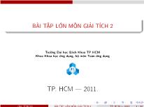 Bài tập lớn Giải tích 2 tổng hợp