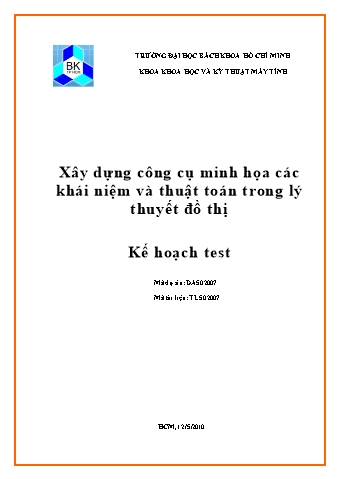 Bài tập lớn Kiểm tra phần mềm - Công cụ và thuật toán lý thuyết đô thị