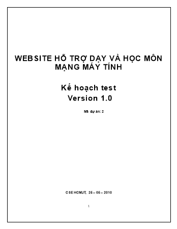 Bài tập lớn Kiểm tra phần mềm - Website hỗ trợ môn học bằng máy tính