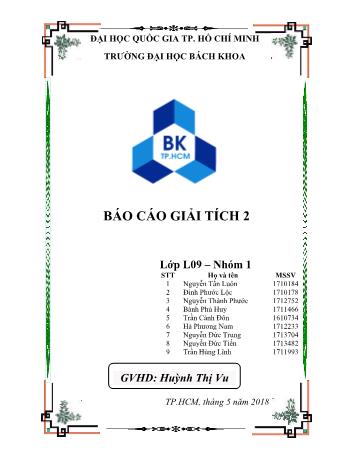 Báo cáo Giải tích 2 Đề tài: Nhập từ bàn phím hàm 2 biến bất kỳ 𝑧 = 𝑓(𝑥,y) và điểm 𝑀(𝑥0, 𝑦0) thuộc 𝐷𝑓. Viết đoạn code tính đạo hàm riêng theo biến 𝑥 của hàm 𝑓 tại 𝑀(𝑥0, 𝑦0) và vẽ hình minh họa cho ý nghĩa hình học của đạo hàm riêng vừa tính