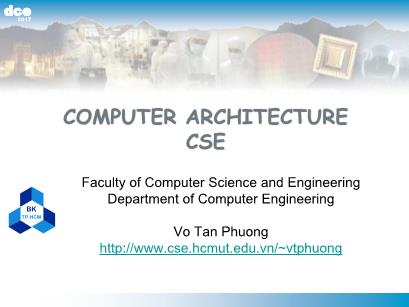 Computer architecture cse2018 - Chapter 1: Introduction