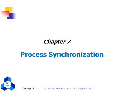 Computer Operating System - Lecture 7: Process Synchronization - Nguyen Thanh Son