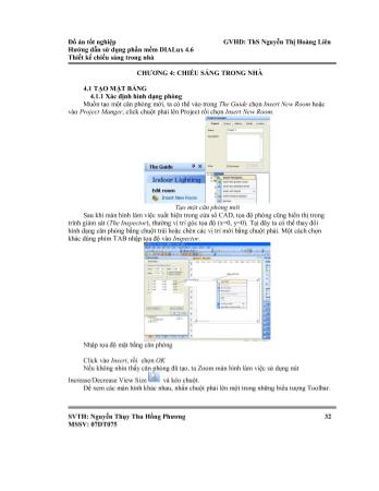 Đồ án Thiết kế Chiếu sáng trong nhà sử dụng phần mềm DIALux 4 - Nguyễn Hoàng Liên
