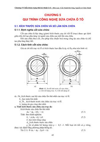 Giáo trình Chẩn đoán trạng thái kỹ thuật ô tô - Chương 5: Quy trình công nghệ sửa chữa ô tô - Trần Thanh Hải Tùng