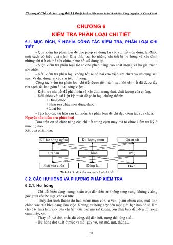 Giáo trình Chẩn đoán trạng thái kỹ thuật ô tô - Chương 6: Kiểm tra phân loại chi tiết - Trần Thanh Hải Tùng