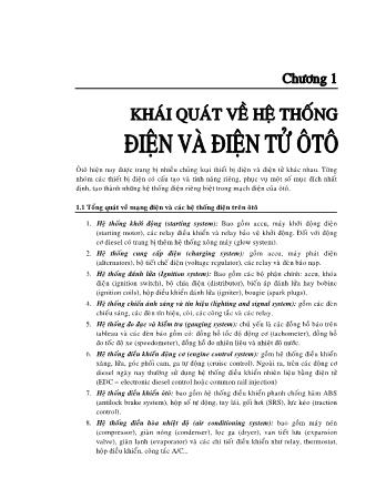 Giáo trình Kỹ thuật điện oto - Chương 01: Khái quát về hệ thống điện và điện tử oto