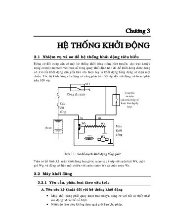 Giáo trình Kỹ thuật điện oto - Chương 03: Hệ thống khởi động