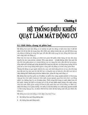 Giáo trình Kỹ thuật điện oto - Chương 08: Hệ thống điều khiển quạt làm mát động cơ