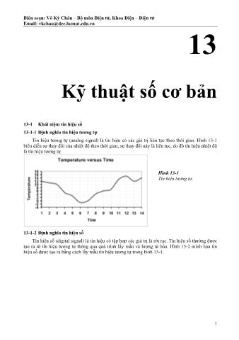 Giáo trình Kỹ thuật điện tử - Chương 13: Kỹ thuật số cơ bản - Võ Kỳ Châu