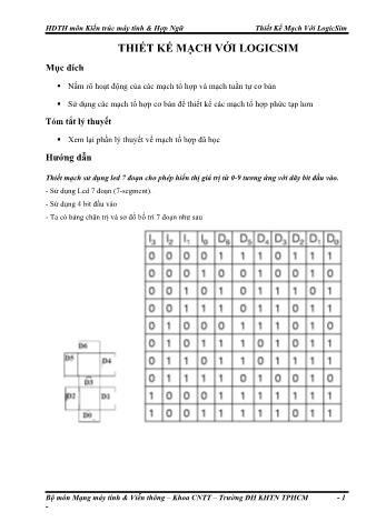 Hướng dẫn thực hành môn Kiến trúc máy tính & Hợp Ngữ - Thiết Kế Mạch Với LogicSim