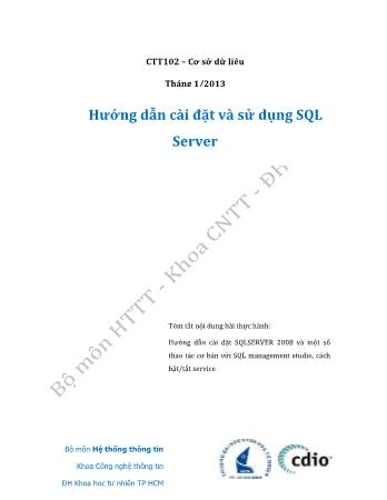 Thực hành Hệ thống thông tin - Hướng dẫn cài đặt và sử dụng SQL Server