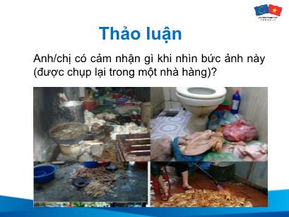 Bài giảng Chương trình phát triển năng lực du lịch có trách nhiệm với môi trường và xã hội - Chương 4: Công tác vệ sinh trong nhà hàng