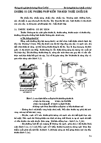 Bài giảng Đo lường hình học (phần cơ bản) - Chương 3: Các phương pháp kiểm tra kích thước chiều dài