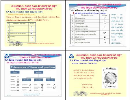 Bài giảng Dung sai và kỹ thuật đo - Chương 3: Dung sai lắp ghép bề mặt trụ trơn và phương pháp đo - Thái Thị Thu Hà (Phần 2)