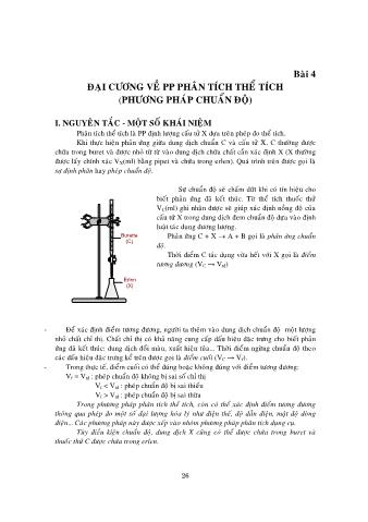 Bài giảng Hóa phân tích tham khảo - Bài 4: Đại cương về phương pháp phân tích thể tích (phương pháp chuẩn độ)