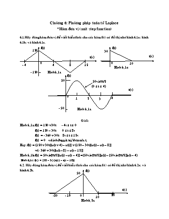Bài tập Giải tích mạch - Chương 6: Phương pháp toán tử Laplace