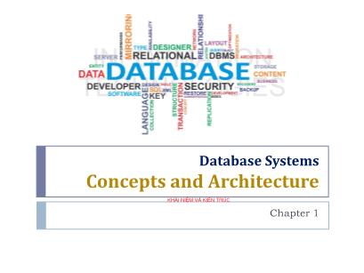 Database Systems - Chapter 1: Database System Concepts & Architecture - Trương Quỳnh Chi