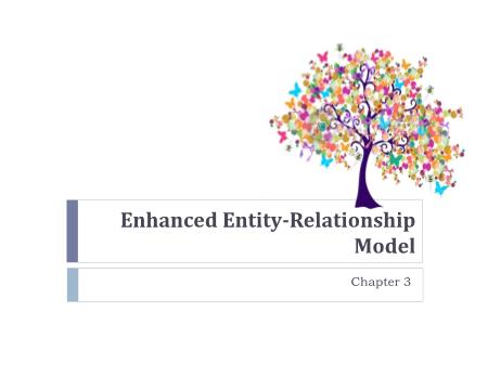 Database Systems - Chapter 3: Enhanced Entity-Relationship Model - Trương Quỳnh Chi