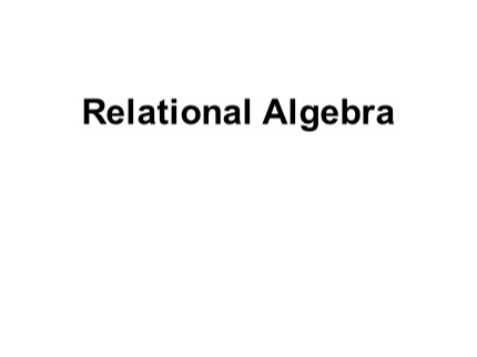 Database Systems - Lec 5: Relational Algebra - Nguyen Thanh Tung