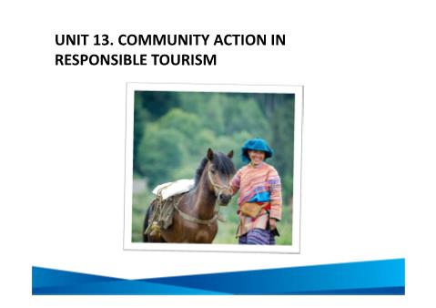 Đề tài Community action in responsible tourism