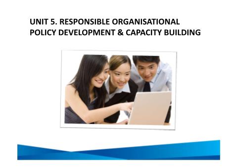 Đề tài Responsible organisational policy development & capacity building