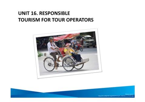 Đề tài Responsible tourism for tour operators