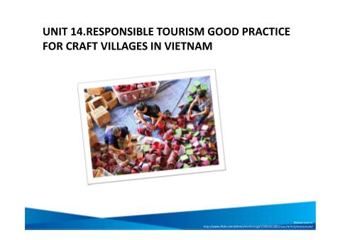 Đề tài Responsible tourism good practice for craft villages in Vietnam