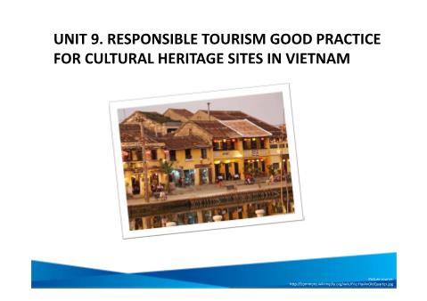 Đề tài Responsible tourism good practice for cultural heritage sites in Vietnam