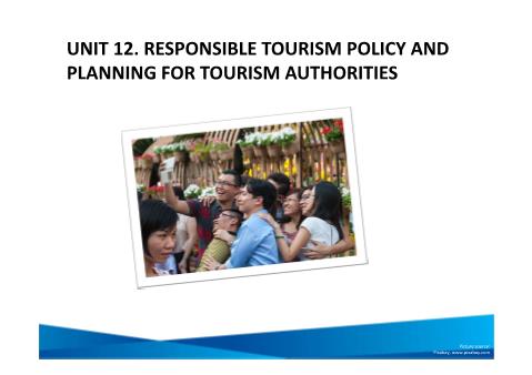 Đề tài Responsible tourism policy and planning for tourism authoritie