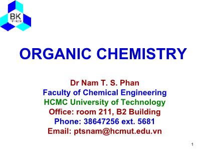 Organic chemistry - Chapter 10: Alcohols-phenols - Nam Phan