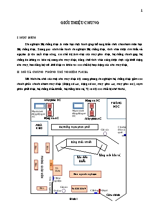 Tài liệu thí nghiệm Giải tich hệ thống điện - Bài 1: Giới thiệu chung